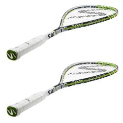 Squash Racquets - Salming Cannone Pro Squash Racquet Black Green 2 Pack Squash Racquets - Salming Cannone Pro Squash Racquet Black Green 2 Pack