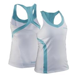 Clothing - Salming Strike Tank White/Turquoise Clothing - Salming Strike Tank White/Turquoise