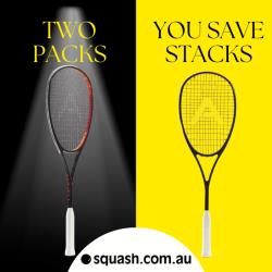 Squash Racquets, Two Packs You Save STACKS! - Angell HM 145 Two Pack Squash Racquet