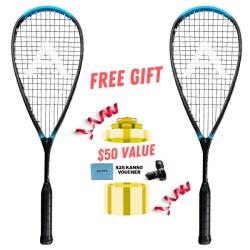 Squash Racquets, Two Packs You Save STACKS! - Angell K7 Cyan 135XL 2025 Two Pack plus free gift1
