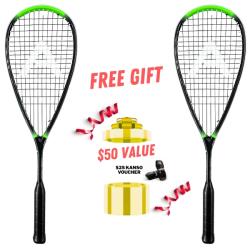 Squash Racquets, Two Packs You Save STACKS! - Angell K7 Lime 125XL 2025 Two Pack