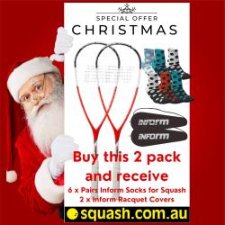 12 Days of Christmas, Squash Racquets, Two Packs You Save STACKS! - INFORM Regen 3000 Squash Racquet Two Pack Bundle
