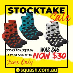 Socks, Stocktake Sale - Inform Socks for Squash 3 Pack Size 10-14