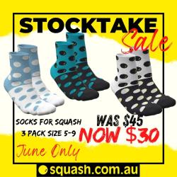 Socks, Stocktake Sale - Inform Socks for Squash 3 Pack Size 5-9