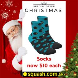 12 Days of Christmas, Socks - Inform Socks for Squash Teal Black