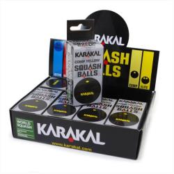 Squash Balls - Karakal Single Yellow Dot Ball Box of 12