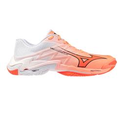 Squash Shoes - Mizuno Wave Lightning Elite Men White Flamingo
