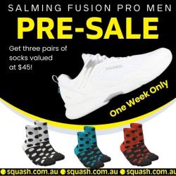 Squash Shoes - PRESALE - Salming Fusion Pro Men White Court Shoe