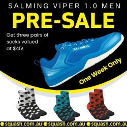 Squash Shoes - PRESALE - Salming Viper 1.0 Men Blue Court Shoe