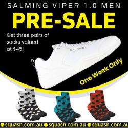 Squash Shoes - PRESALE - Salming Viper 1.0 Men White Silver Court Shoe