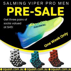Squash Shoes - PRESALE - Salming Viper Pro Men Lime Blue Court Shoe