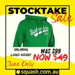 Clothing, Stocktake Sale - Salming Logo Hoody Green