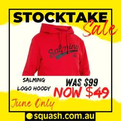 Clothing, Stocktake Sale - Salming Logo Hoody Red