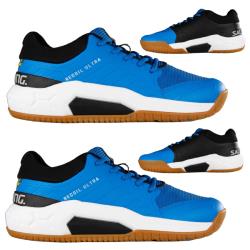 Squash Shoes, Two Packs You Save STACKS! - Salming Recoil Ultra Blue Black Court Shoe Two Pack