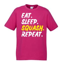 Clothing - Eat Sleep Squash Repeat - Pink Cotton Tee Men