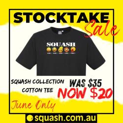 Clothing, Stocktake Sale - Emoji Squash Game Tee - Black Cotton Tee Men