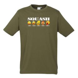 Clothing, Stocktake Sale - Emoji Squash Game Tee - Khaki Cotton Tee Men