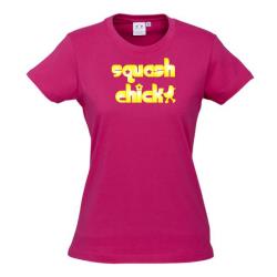 Clothing, Stocktake Sale - Squash Chick - Fuchia Pink Cotton Tee