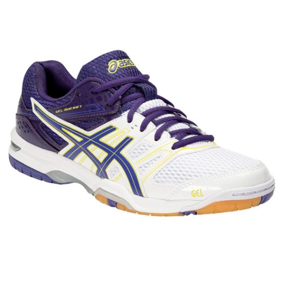 Asics Gel Rocket 7 Womens Squash Shoes White Purple //