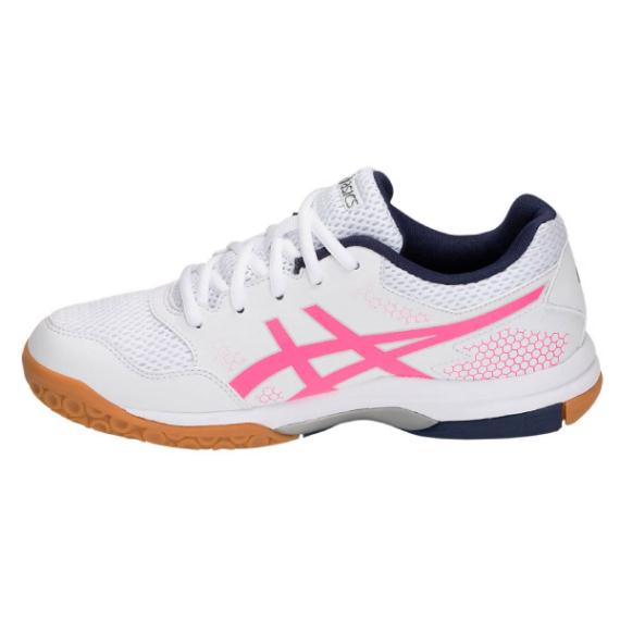 Asics Gel Rocket 8 Womens Squash Shoes White/Hot Pink //